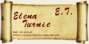 Elena Turnić vizit kartica